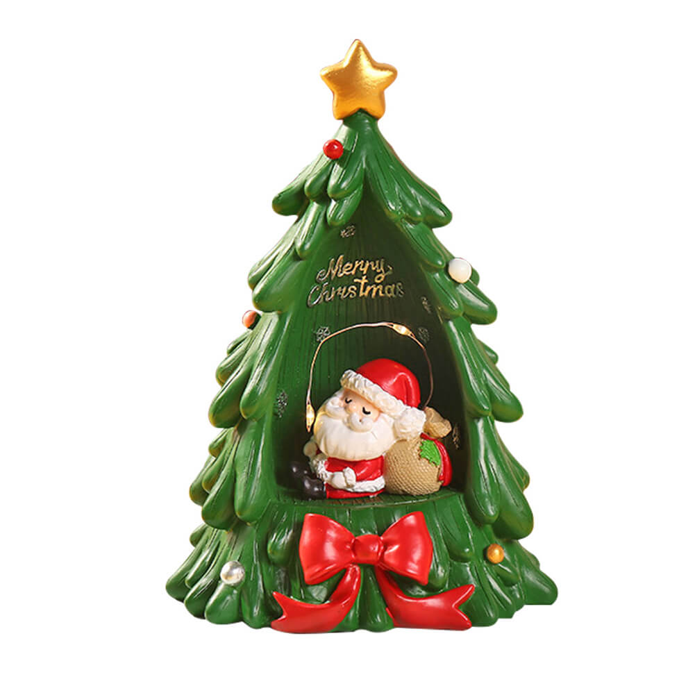 Weihnachtsbaum Santa Starlight Nachtlicht Harz Dekoration Geschenk Tischlampe