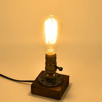 Vintage Industrie Eisen Glühbirne 1-Licht Tischlampe