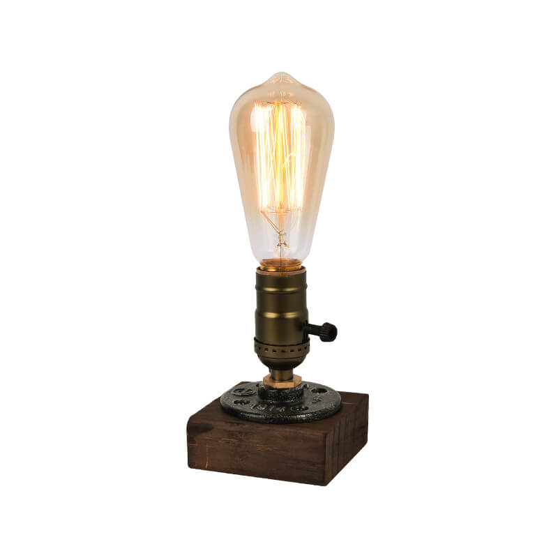 Vintage Industrie Eisen Glühbirne 1-Licht Tischlampe