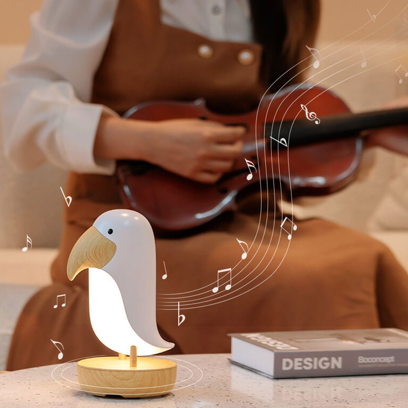 Creative Bird USB Wiederaufladbare Bluetooth Nachtlicht Tischlampe