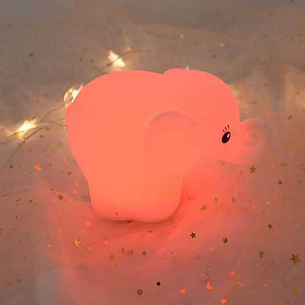 Kreativer Elefant Silikon USB Pat LED Nachtlicht Tischlampe