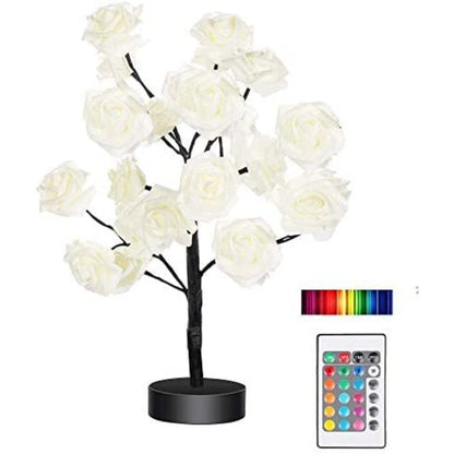 Tabe Lampe Farbwechselnde Blumenbaum Rose Lampe Mit Fernbedienung Mit Timer Weihnachten Geburtstagsgeschenk Für Mädchen Kinder Frauen Für Feiertag Und Party