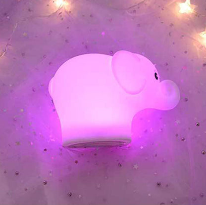 Kreativer Elefant Silikon USB Pat LED Nachtlicht Tischlampe