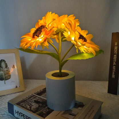 Sonnenblumenlampe LED Dimmbar 28cm für Wohnräume