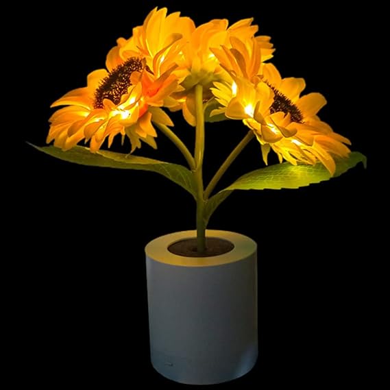 Sonnenblumenlampe LED Dimmbar 28cm für Wohnräume