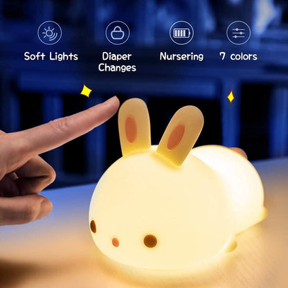 RabbitDream Nachtlampe Magisches Kaninchen mit Farbenwechselndem LED-Licht