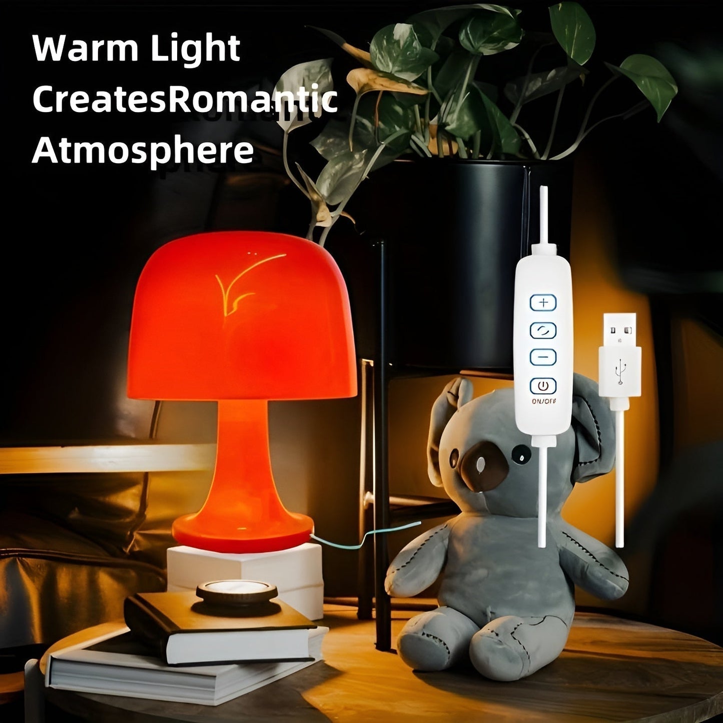 Stijlvolle Vintage Mushroom Lampe mit Dimmbarem LED & USB Stromversorgung