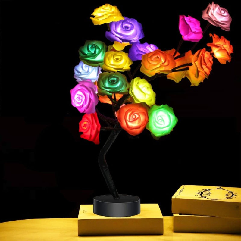 Tabe Lampe Farbwechselnde Blumenbaum Rose Lampe Mit Fernbedienung Mit Timer Weihnachten Geburtstagsgeschenk Für Mädchen Kinder Frauen Für Feiertag Und Party