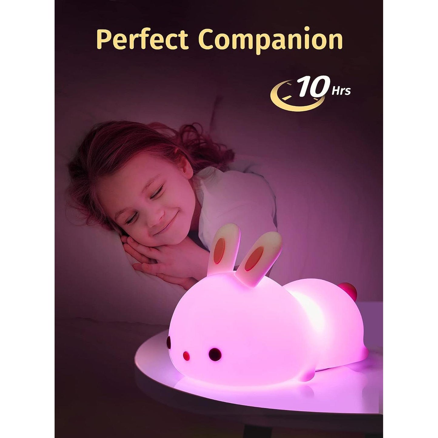 Lampe - Bunte Touch-Sensor-Hasen LED-Nachtlampe