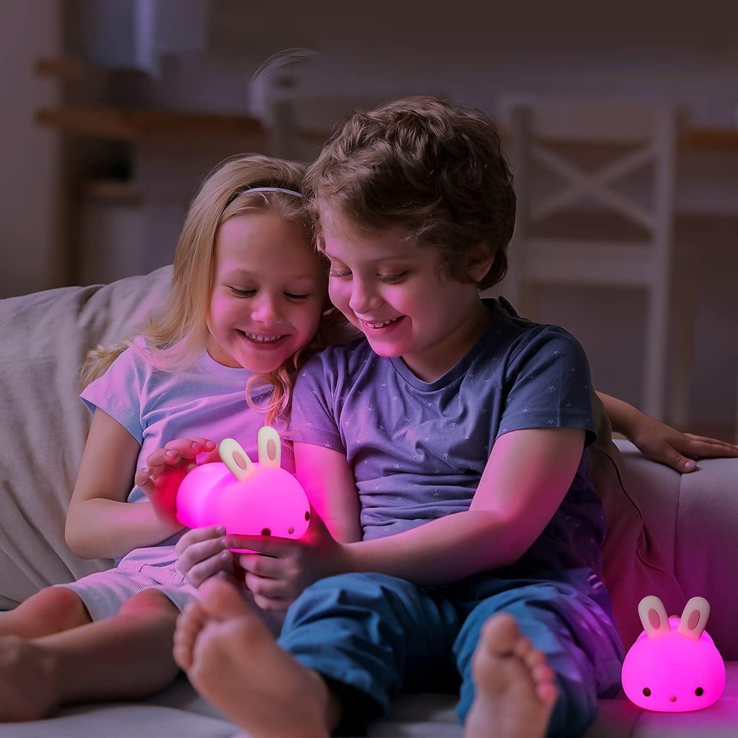 RabbitDream Nachtlampe Magisches Kaninchen mit Farbenwechselndem LED-Licht