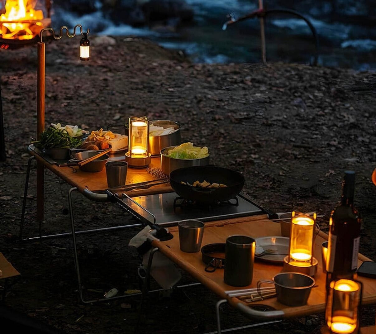 Elva - Leuchtbare Wasserfeste und tragbare Kristall Tischlampe