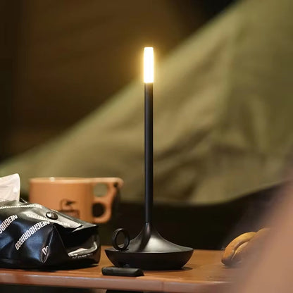 Wiederaufladbare Kerzen-Tischlampe - Modern dimmbares Licht für Schlafzimmer und Camping