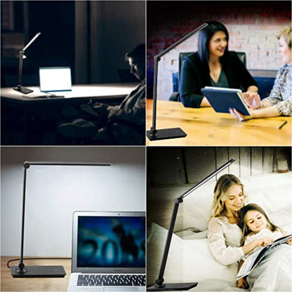 LED-Schreibtischlampe, Touch-Control-Schreibtischlampe mit 3 Helligkeitsstufen, dimmbare Büronlampe mit verstellbarem Arm, faltbare Tischlampe für Tisch Schlafzimmer Nachttisch Büro