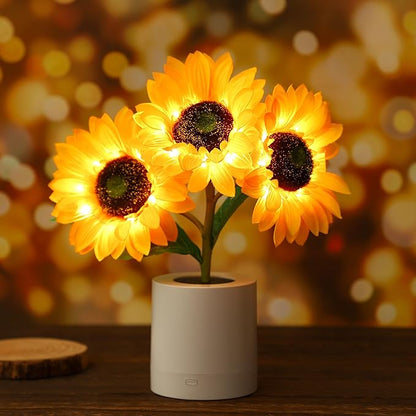 Sonnenblumenlampe LED Dimmbar 28cm für Wohnräume