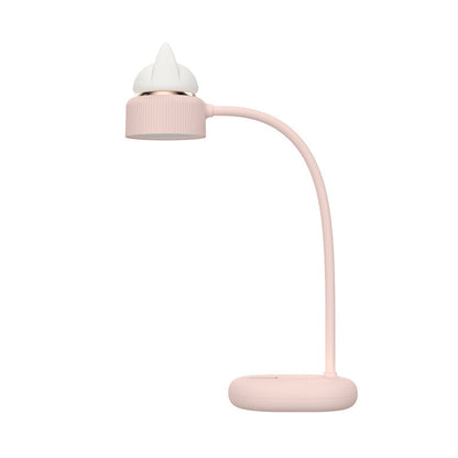 Weiße/Rosa/Grüne Katze Rotierende Tischlampe Kinder Plastik USB Wiederaufladbare LED Nachttischlampe