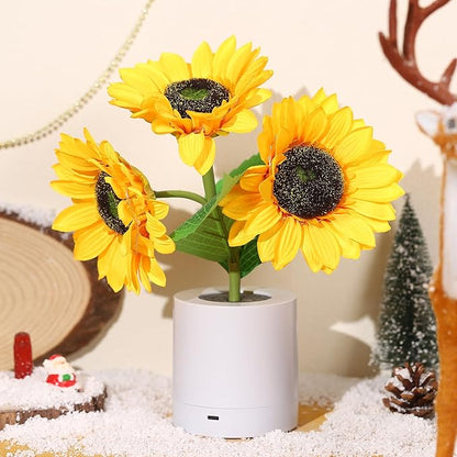 Sonnenblumenlampe LED Dimmbar 28cm für Wohnräume