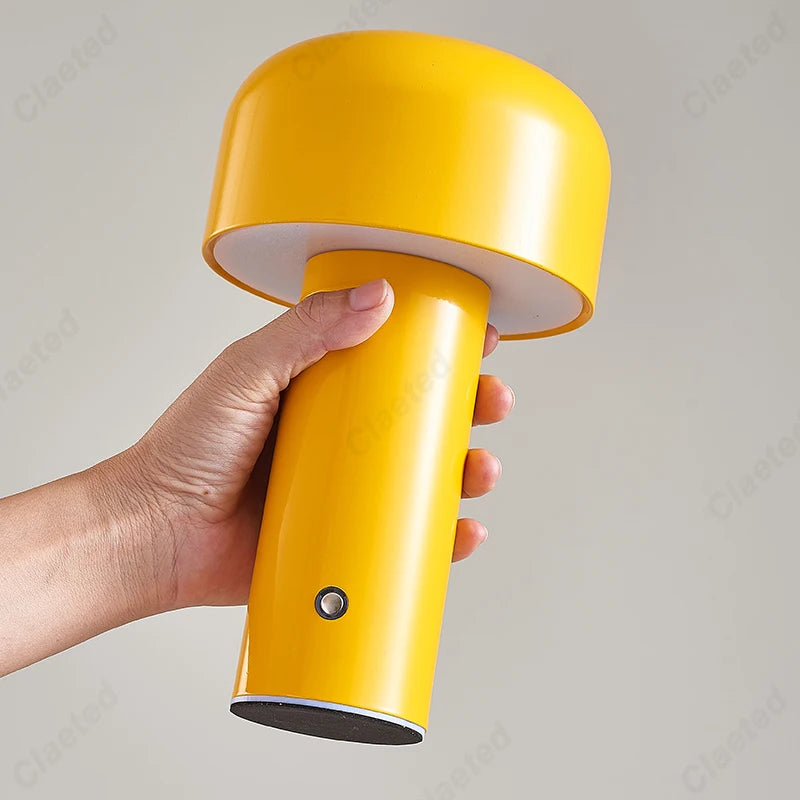 Italienischer Designer-Pilz-Tischlampe Nachttischlampe - Tragbare kabellose Touchlampe