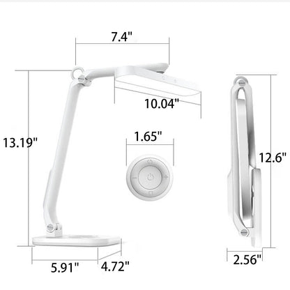 Einfache weiße faltbare Augen-Schutz-LED-Schreibtischlampe