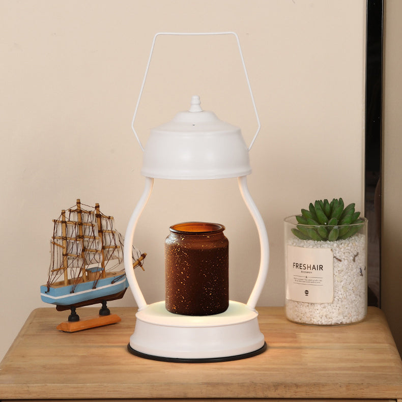 Zeitgenössische nordische Säulenstahl-Kunststoff 1-Lampe schmelzendes Wachs Tischlampe für Wohnzimmer