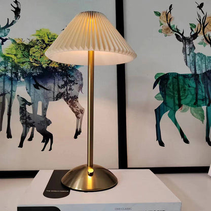 Moderne Minimalistische Pilz Runde Kunststoff Metall LED Tischlampe Für Schlafzimmer