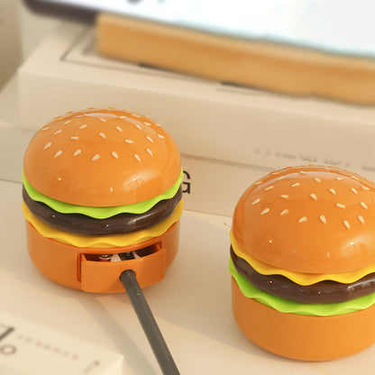 Zeitgenössische kreative Hamburger Kunststoff-LED-Tischlampe für das Schlafzimmer