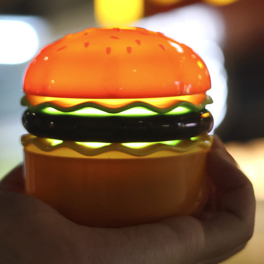 Zeitgenössische kreative Hamburger Kunststoff-LED-Tischlampe für das Schlafzimmer