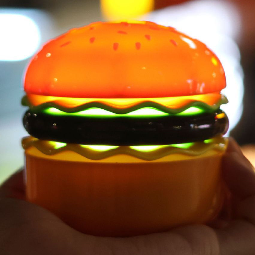 Zeitgenössische kreative Hamburger Kunststoff-LED-Tischlampe für das Schlafzimmer