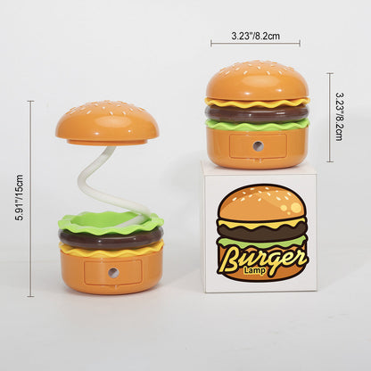 Zeitgenössische kreative Hamburger Kunststoff-LED-Tischlampe für das Schlafzimmer