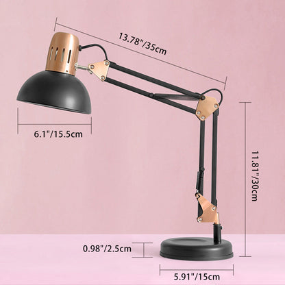 Moderne Minimalistische Faltbare Drehbare Schalenkopf Eisen 1-Lampe Tischlampe Für Studium