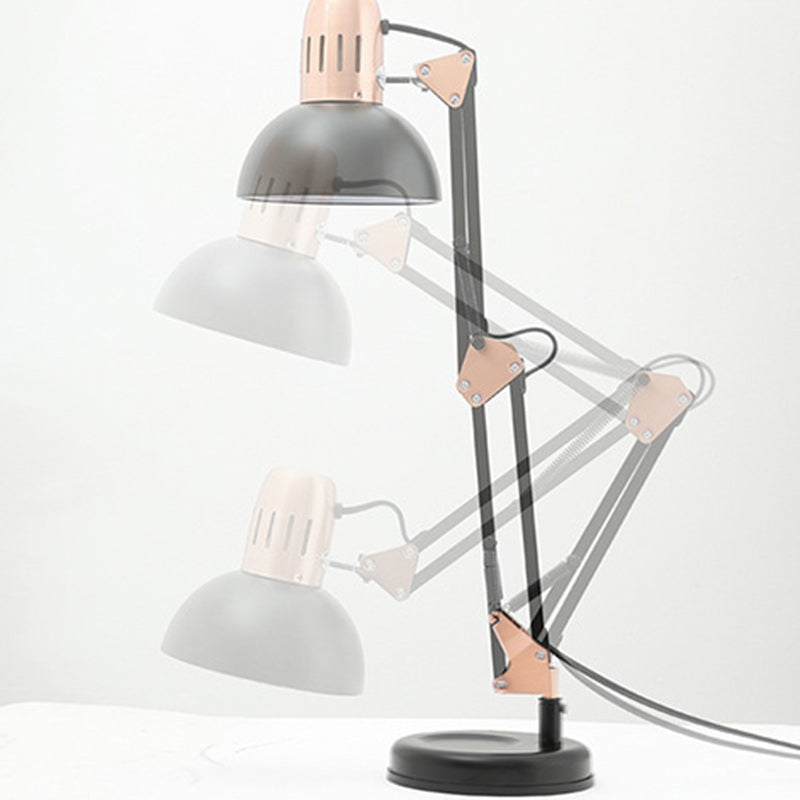 Moderne Minimalistische Faltbare Drehbare Schalenkopf Eisen 1-Lampe Tischlampe Für Studium