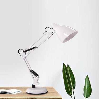 Moderne Minimalistische Faltbare Fase Runder Basis Eisen 1-Licht Tischlampe Für Studium