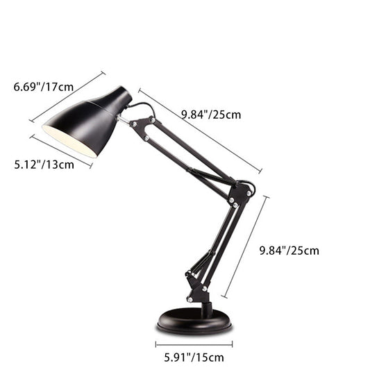 Moderne Minimalistische Faltbare Fase Runder Basis Eisen 1-Licht Tischlampe Für Studium