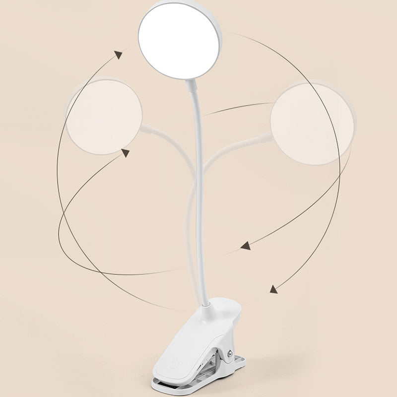 Moderne Minimalistische Runde Adjustable Lange Schlauchklemme Kunststoff LED Tischlampe Für Schlafzimmer