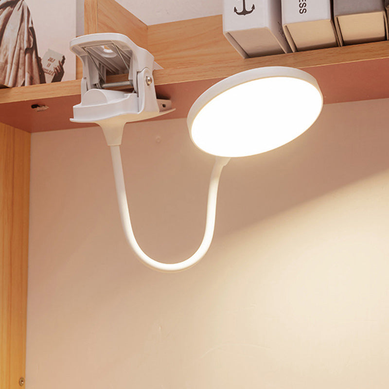 Moderne Minimalistische Runde Adjustable Lange Schlauchklemme Kunststoff LED Tischlampe Für Schlafzimmer