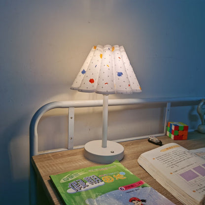 Moderne Minimalistische Runde Tisch Blütenblattförmiger Stängel Scheibenfuß 1-Lampe Tischlampe Für Schlafzimmer