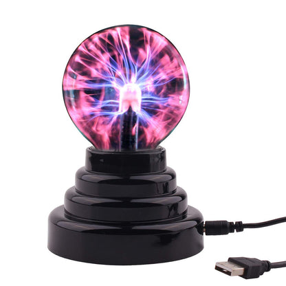 Moderne Art Deco Magischer Statik-Ion-Glasball LED USB Nachtlicht Tischlampe Für Schlafzimmer