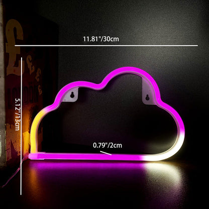 Moderne Art Deco Helle Neon Wolke PVC Streifen LED Nachtlicht Tischlampe Für Schlafzimmer