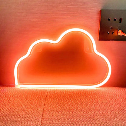 Moderne Art Deco Helle Neon Wolke PVC Streifen LED Nachtlicht Tischlampe Für Schlafzimmer