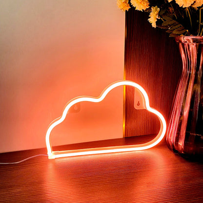 Moderne Art Deco Helle Neon Wolke PVC Streifen LED Nachtlicht Tischlampe Für Schlafzimmer