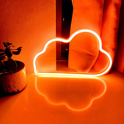 Moderne Art Deco Helle Neon Wolke PVC Streifen LED Nachtlicht Tischlampe Für Schlafzimmer