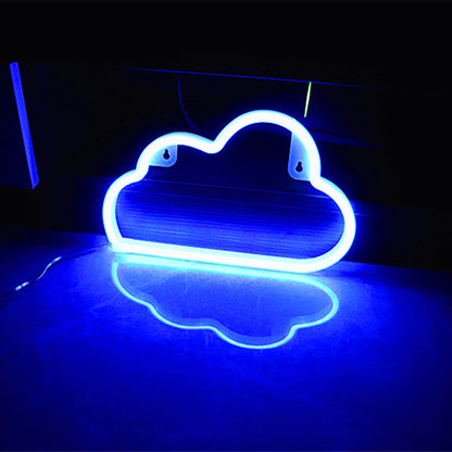 Moderne Art Deco Helle Neon Wolke PVC Streifen LED Nachtlicht Tischlampe Für Schlafzimmer