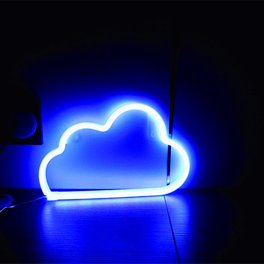 Moderne Art Deco Helle Neon Wolke PVC Streifen LED Nachtlicht Tischlampe Für Schlafzimmer