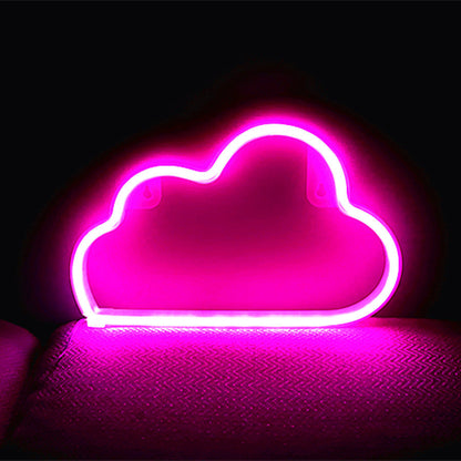 Moderne Art Deco Helle Neon Wolke PVC Streifen LED Nachtlicht Tischlampe Für Schlafzimmer