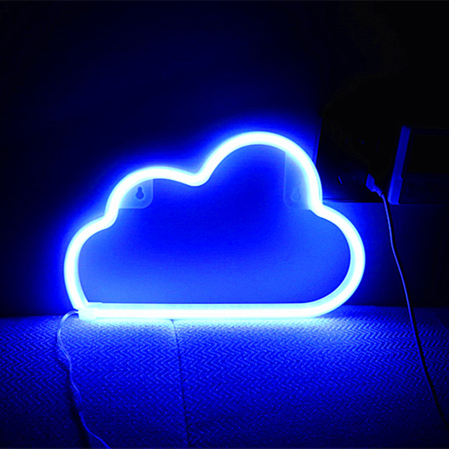 Moderne Art Deco Helle Neon Wolke PVC Streifen LED Nachtlicht Tischlampe Für Schlafzimmer