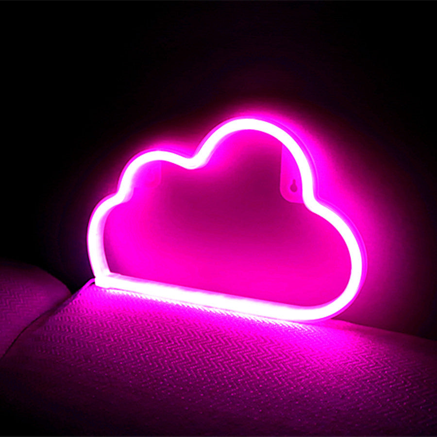 Moderne Art Deco Helle Neon Wolke PVC Streifen LED Nachtlicht Tischlampe Für Schlafzimmer