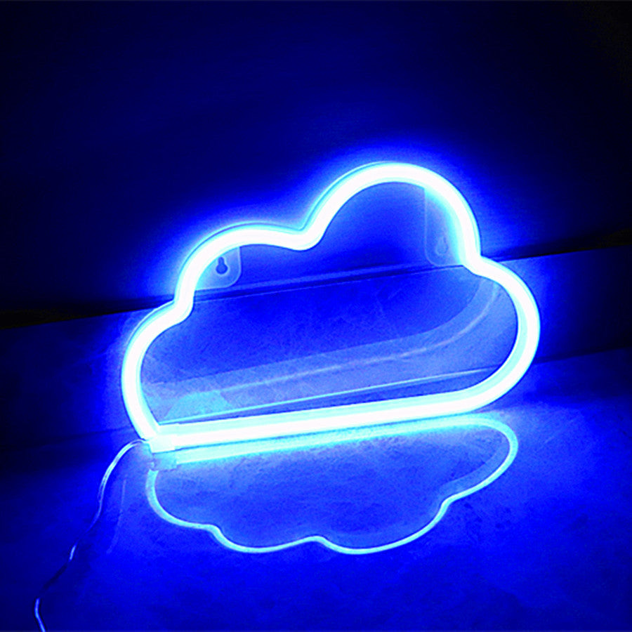 Moderne Art Deco Helle Neon Wolke PVC Streifen LED Nachtlicht Tischlampe Für Schlafzimmer