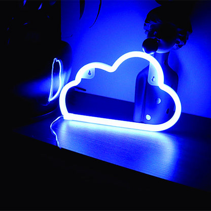 Moderne Art Deco Helle Neon Wolke PVC Streifen LED Nachtlicht Tischlampe Für Schlafzimmer