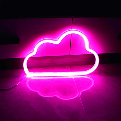 Moderne Art Deco Helle Neon Wolke PVC Streifen LED Nachtlicht Tischlampe Für Schlafzimmer