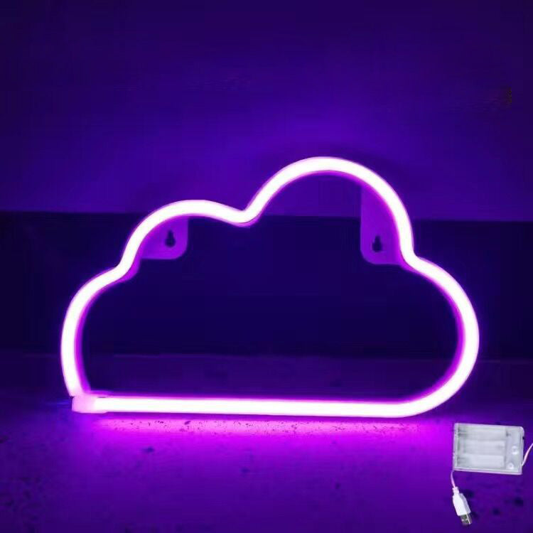 Moderne Art Deco Helle Neon Wolke PVC Streifen LED Nachtlicht Tischlampe Für Schlafzimmer