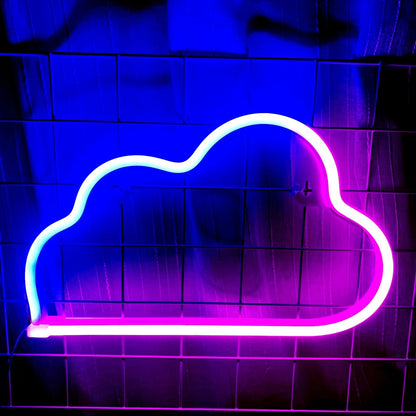 Moderne Art Deco Helle Neon Wolke PVC Streifen LED Nachtlicht Tischlampe Für Schlafzimmer